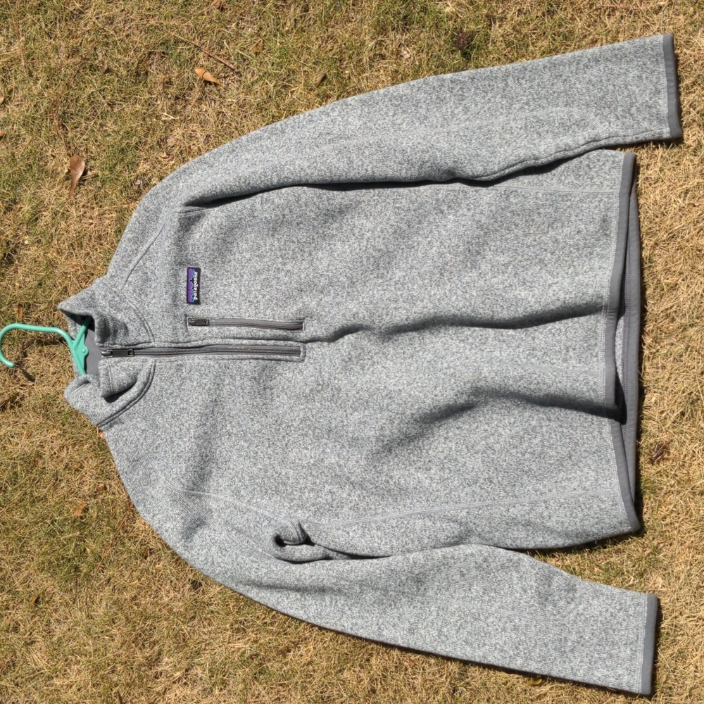 Men's medium grey zip up sweater Patagonia vintage fleece